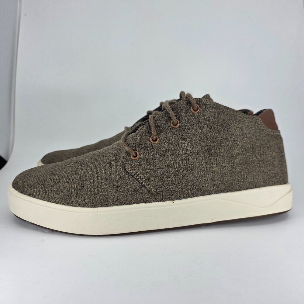 OluKai Nana Hele Mens Waterproof Chukka Boots Size 12 Brown Canvas